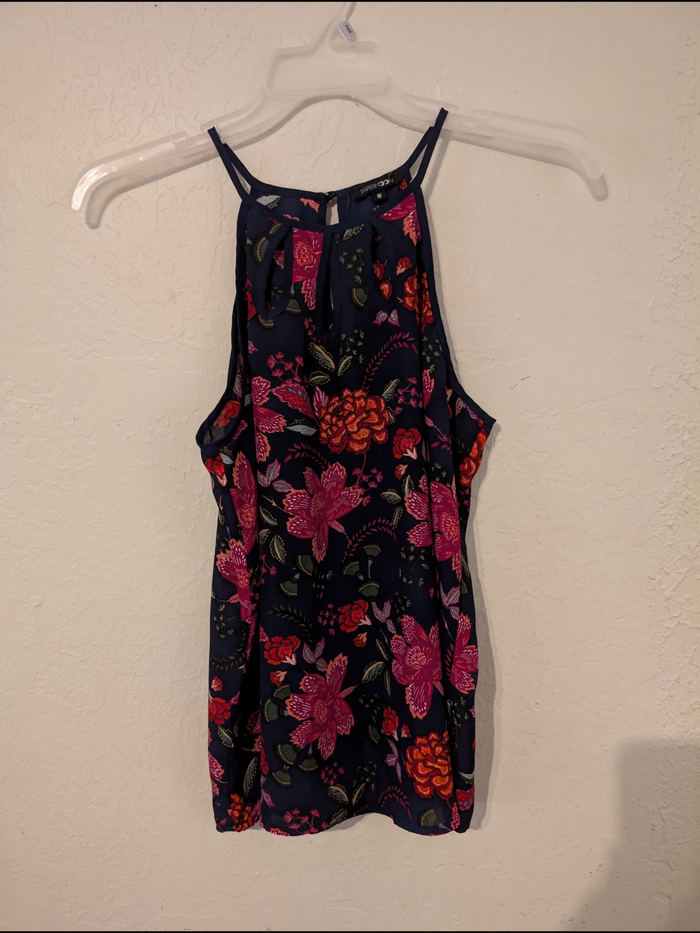 Papermoon Navy Floral Print Camisole with Red & Pink Accents $8.00 Add To Bndl.